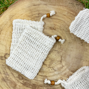 sisal zeepzakje voor een shampoobar of zeepbar